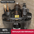 Suporte de Shampoo para Banheiro sem Furo – Prateleira em Alumínio Resistente (Instalação Fácil)