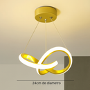 Luminária Pendente LED Moderna com 3 Tons de Luz – Lustre de Teto para Sala, Quarto e Cozinha