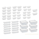 Kit 50 Organizador Multiuso Modular Gavetas Geladeira Acrilico Cristal