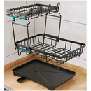 Escorredor de Louça Decoteam 2 Andares Aço de Carbono 34x42x30